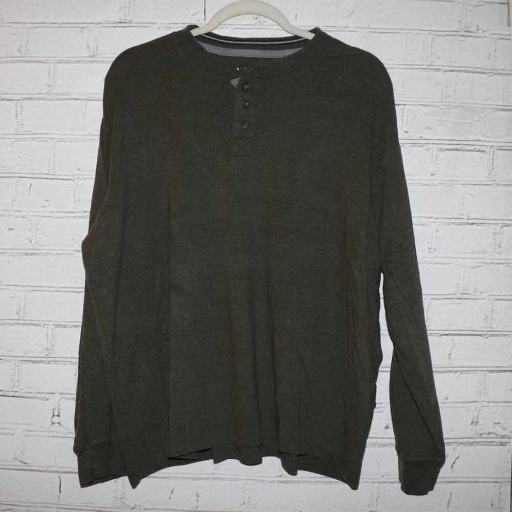 Men's Basic Editions Heather Green Long sleeve shirt size XL
